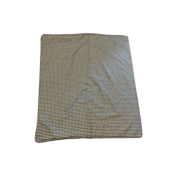 Vintage Gingham Hand Made Lined Tablecloth 54” x 54” Green & White Cotton - Picture 4 of 7